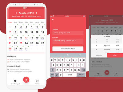 Redesign Kalender Indonesia app App Case Study calendar calendar 2019 calendar app calendar design case study indonesia indonesian mobile app mobile app design