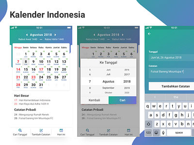 Redesign Kalender Indonesia App V3 android app calendar calendar app calendar design indonesia indonesian kalender mobile app mobile app design redesign ui ux