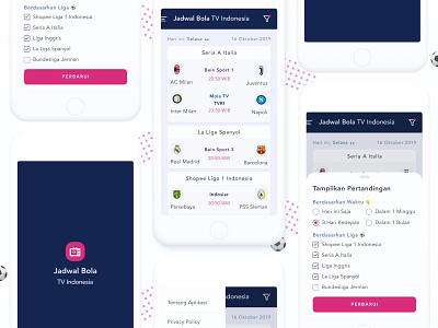 Redesign Jadwal Bola TV Indonesia ⚽ Mobile App football football app football club footballer indonesia inspiration inspirations mobile app mobile app design sport sports sports design ui