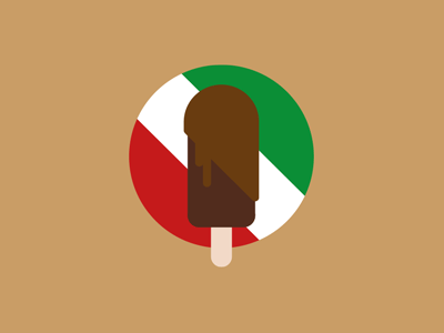 An Italian Drip brand mark chocolate ice cream italian italy logo logo design melt melting