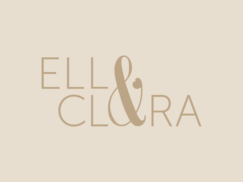 ELLA & CLARA ampersand clara daughters ella fake logo girls logo love