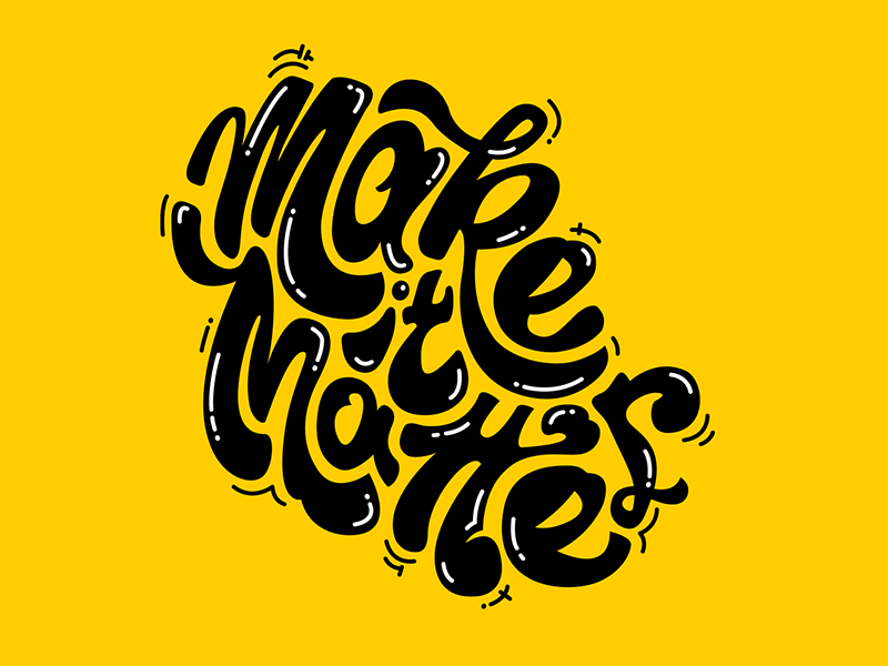Make It Matter agency custom flume lettering makeitmatter pencil shadows type typegang vector wall vinyl