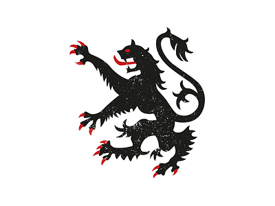 Lion Rampant banner flag icon illustration lion lion rampant scotland scottish flag vector