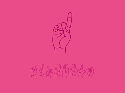Spells "dribbble" (sign language GIF) animated gif animated hands dribbble hands illustration pink sign language sign language gif spelling