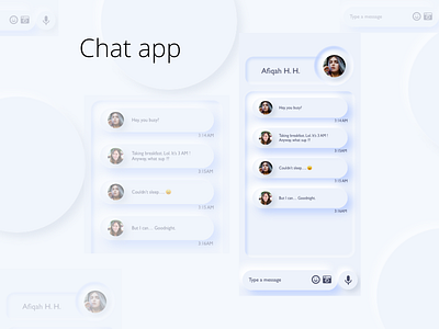 Chat app chat chat app design friendship mobile mobile ui neumorphic neumorphic design neumorphism neumorphism ui ui