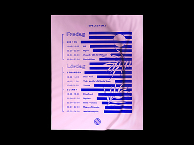 Blysjön 2018 - Line-up schedule branding c4d festival graphic design illustration illustrator logo photoshop poster techno typography