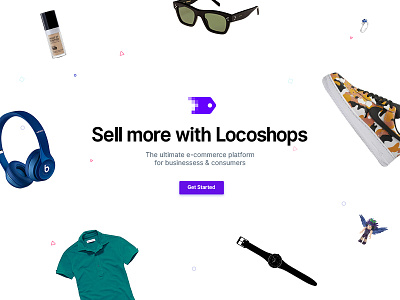 Locoshops banner dropshipping ecommerce inventory landing online store shops