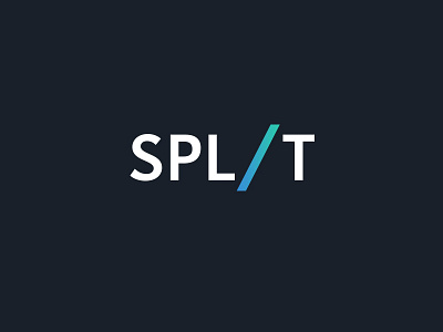 Split - Logo flat logo logotype mobileapp split