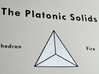 The Platonic Solids screen print