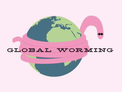 Global Worming earth pink worm