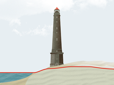 Lighthouse cloud coast dune infographic island lighthouse ocean sand sea water