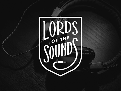 L-O-T-S audio crest customtype lettering logo music logo recording sound type