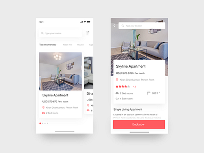 Booking place app - looking place to live