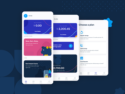 Savings App app design designer illustration ui ux