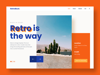 Retro-Modern Mashup style ui design website website concept website design