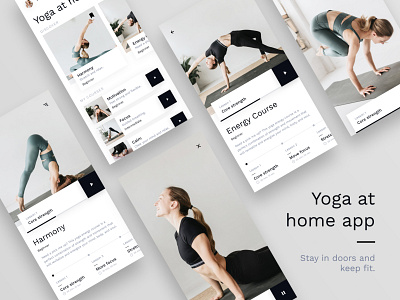 Yoga At Home app app design app ui minimal minimalistic scandinavian ui yoga yoga app