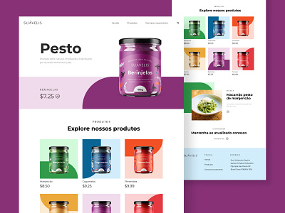 Suávelis ecommerce illustrator label design pesto label photoshop print ui ux ui design web design