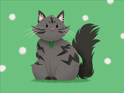 Gizmo the Cat cat character design digital art illustration