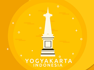 Landmark Yogykarta ilustration indonesia landmark ui uiux desig ux