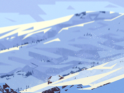 Snowy Mountain depth depth of field illustration landscape landscape illustration mountain snow