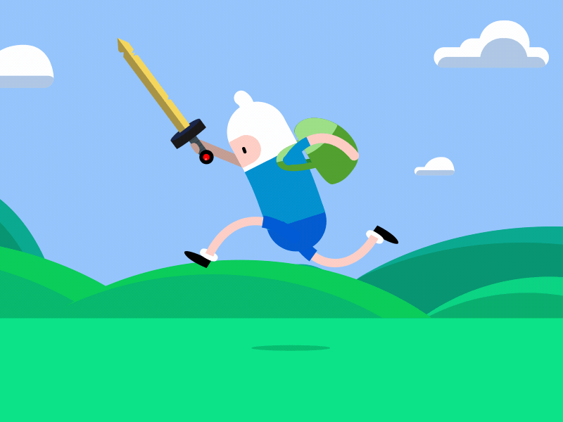 Finn - Run Cycle adventure time after animation character cycle finn run run cycle