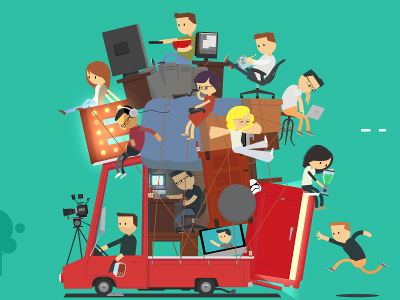 Moving Day! animation character animation gif animation