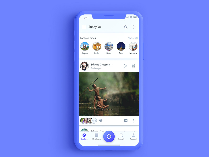 Travel Social media IOS app by Mohammed N. ElNazli on Dribbble