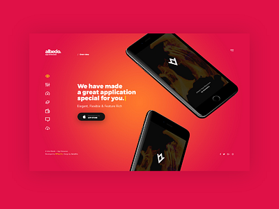 Albedo Landingpage ios landingpage mobileappdesign ui uidesign uiux userinterface ux uxdesigner web website