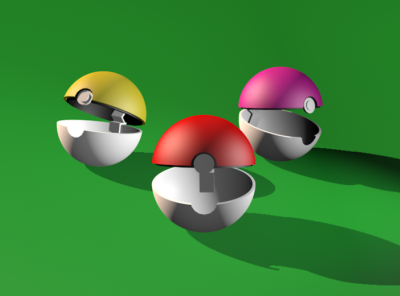 pokemonballs 3D 3d 3d art cinema4d pokemon threejs