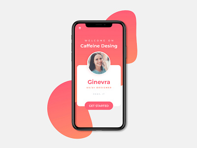 Caffeine Design app design get started login ui ux