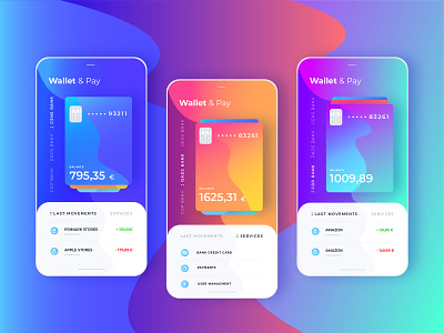 Wallet&Pay Ui / Ux Project app credit cards dailyui design financial app payments ui ux wallet