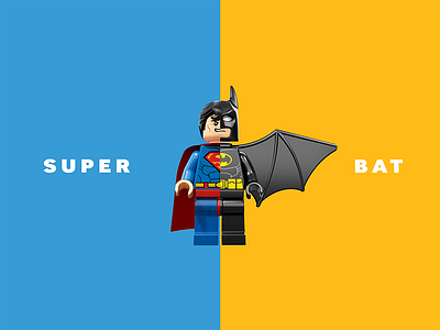 Superbat bat batman blue figure hero lego mini minifig super superheroes superman yellow
