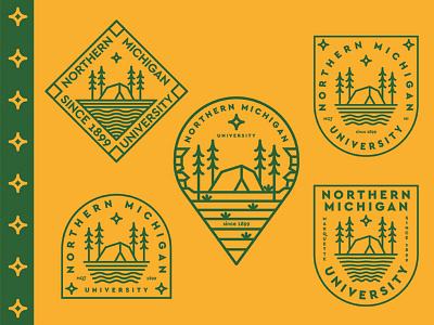 Northern Michigan University badge line michigan northern michigan single weight