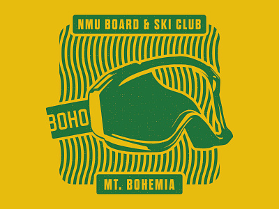 Pow Daze 4 Dayz branding club illustration michigan mt. bohemia northern michigan university ski snowboard