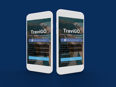 Mobile Sign In/ Sign Up process design ios mobile app travel app ui ux