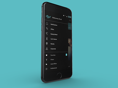 Mobile App Menu - "Hayo" app application commercial menu mobile