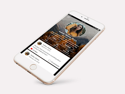 Mobile App - Profile Page app draft ios mobile photos profile travel