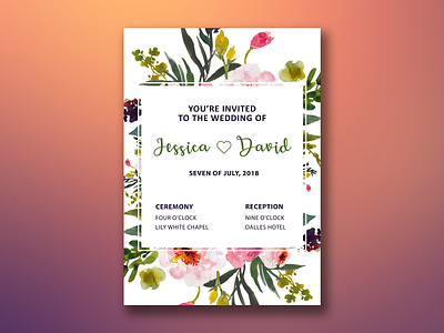 Wedding invite - Flowers design design flowers invitation invite party wedding