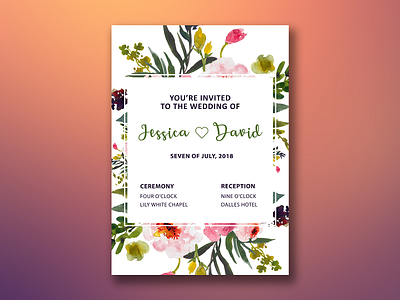 Wedding invite - Flowers design design flowers invitation invite party wedding