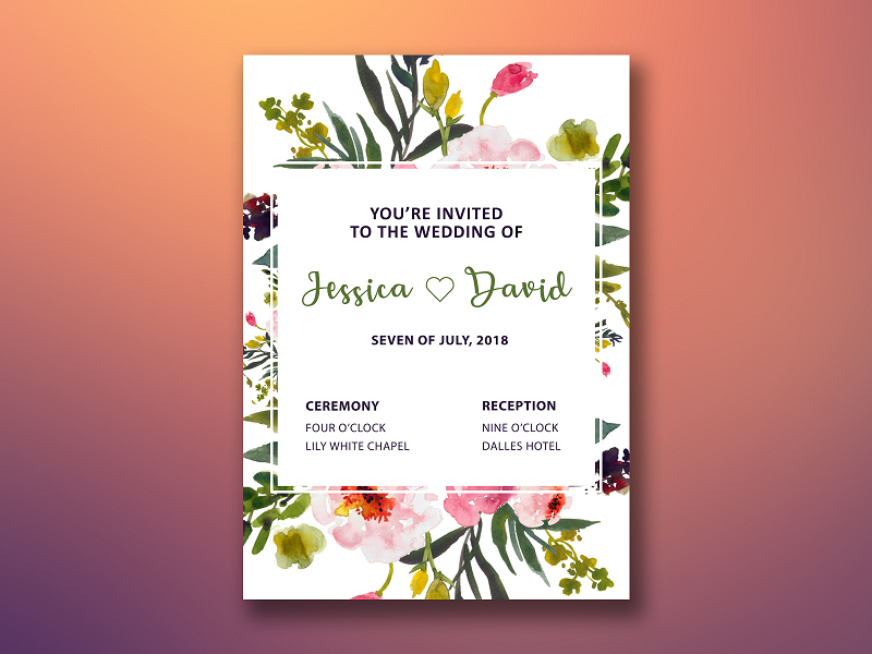 Wedding invite - Flowers design by Raluca Dermengiu on Dribbble