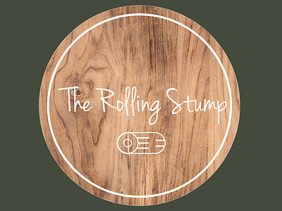 Logo Concept for wood crafts - The Rolling Stump concept craft crafting logo nature rolling stump wood