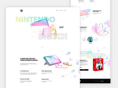 Daily UI Challenge #003 - Landing Page daily ui games landing page nintendo ui ui design ux ux design