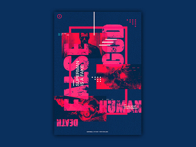 PROJECT POSTERS - Superman dc dc comics duotone graphic design poster superman typography