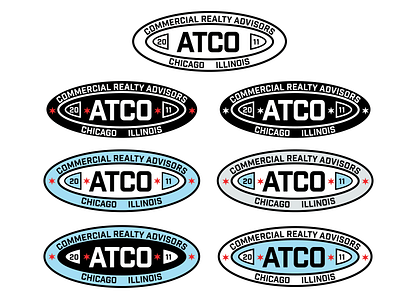 ATCO LOGO advertisement branding chicago client work colors design graphic design logo marketing realestate typography