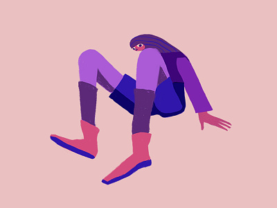 Jody - Character design anxious character character design drawing flat illustration pose running sitting texture