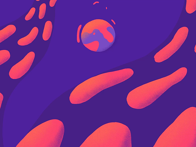 Unknown universe 2d animation cell animation classic animation cycle flat fluid framebyframe gif loop minimal motion design mystic planet universe world