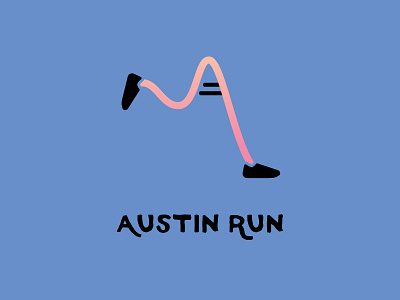 Austin Run Logo branding design icon logo running sport thirtylogos vector