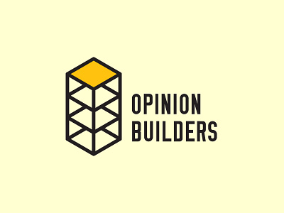 Opinion Builders Logo architecture branding design engineer logo minimal vector