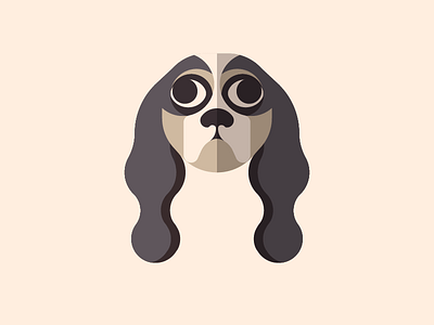 Dog Face Series - Spaniel animal character design cute dog face illustration pet spaniel vector