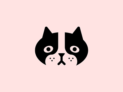 Cat Mark animal black cat cute geometric icon mark minimal